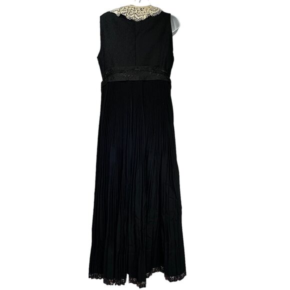 Vintage bayerische staatsoper munchen black lace pleated victorian gothic dress - Picture 9 of 16